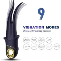 Armony - SHADOW VIBRATOR DOUBLE-HEAD TEASING BLUE | VIBRATOR | DESIGN VIBRATOR | VIBRATOR VOOR VROUW | PREMIUM VIBRATOR | SEKSSPEELTJES VOOR VROUW | SEX TOYS VOOR VROUW