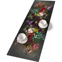Bertoni - Tafelloper / Tafelkleed - Vilt - 115x40cm - Bloemen print patroon