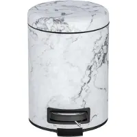 Stellar Pedaalemmer - 3 Liter Staal Wit - Prullenbak - Afvalemmer - Pedaalemmer badkamer