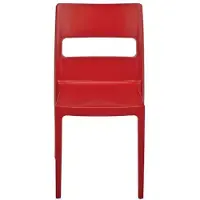 S•CAB Designstoel, terrasstoel, campingstoel SAI in rood van het Italiaanse . Verpakt per 6 stuks en 5 jaar garantie!