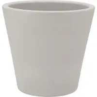 DK Design Bloempot/plantenpot - Vinci - lichtgrijs mat - voor kamerplant - D22 x H24 cm