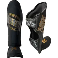 Rumble Scheenbeschermers Kickboksen Kinder Camo Zwart-Goud S