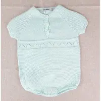 Babidu Gebreid Baby Jongens Romper Pakje | 32374 | Green/zachtgroen | 1 maand | maat 56