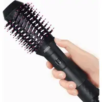 Zedar 3-in-1 Föhnborstel Rond Keramische Magic Brush Lang/Kort/Stijl/Krullen 1200W Zwart/Roze van