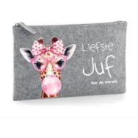 Bagbase Etui Lichtgrijs- Juf etui-juf cadeautje-einde schooljaar-juf cadeau tip.