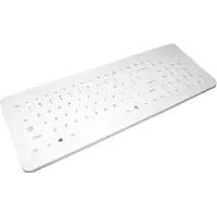 Man & Machine Hygienisch Desinfecteerbaar Toetsenbord Very Cool Flat, White US layout, QWERTY incl.drape