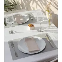 Sofia 4x Placemat Pearl - 30x43cm - onderlegger - tafeldecoratie - tafel dekken - Linen look