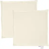 vidaXL Tuinzitkussens 2 st vierkant 45x45x2 cm crèmekleurig