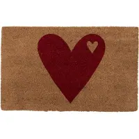 Clayre & Eef Deurmat 75x45 cm Bruin Kokosvezel PVC Harten Kokosmat Bruin Kokosmat