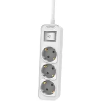 Philips tafelcontacdoos 3 voudig met schakelaar wit