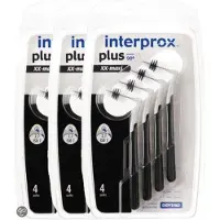 Interprox Plus XX-Maxi - 6-11 mm - Zwart - 3 x 4 stuks - Voordeelpakket