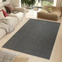 Tapiso Nizza Vloerkleed Grijs Laagpolig Antislip Waasbaar Tapijt Maat- 200x300