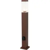 QAZQA Buitenlamp roestbruin 80 cm met stopcontact IP44 - Malios