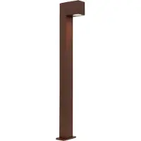 QAZQA Industriële staande buitenlamp roestbruin 80 cm IP44 - Baleno