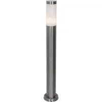 QAZQA Moderne buitenlamp paal staal met opaal 80 cm IP44 - Rox