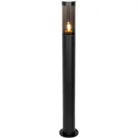 QAZQA Moderne zwarte buitenpaallamp 80 cm IP44 - Rox