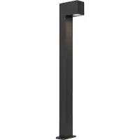 QAZQA Buitenlamp donkergrijs met grondpin en kabelmof 80cm IP44 - Baleno