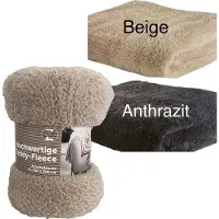 Fashion Zone Fleecedeken - Knuffelzacht Teddy Fleece deken - Beige - 150x200cm - 100% polyester Plaid - Premium collectie deken voor noodpakket