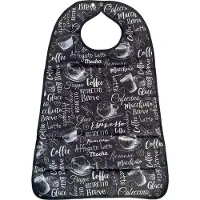 Multimotion Secobed Wasbare slab voor volwassenen - Koffie print - Met drukknopen - 50 x 75 cm
