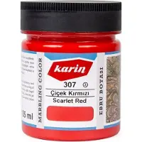 Karin Ebru / Papiermarmer Verf - Scharlakenrood - 105 ml