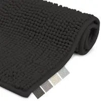 Elegance Beautissu Badmat Antislip 50x50cm Beaumare WR - Douchemat Zwart Badmat - WC Tapijt, Vloermat voor Douche of Badkamer