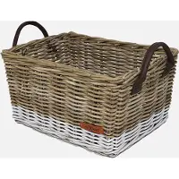Wicked kratmand - bruin - witte onderkant - leren hengsels - 36L