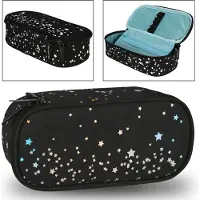 Sarcia.eu Sterren Zwart etui, ovaal met ritssluiting 22x6x10 cm