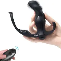 Armony - KNIGHT VIBRATOR ANAAL PROSTAAT & RING AFSTANDSBEDIENING ZWART | VIBRATOR | PROSTAAT VIBRATOR | SEKSSPEELTJES VOOR MANNEN | SEX TOYS VOOR MANNEN | PROSTAAT MASSAGER
