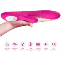 Armony - SPARK VIBRATOR HEAT EFFECT FUCHSIA | VIBRATOR | VERWARMENDE VIBRATOR | VIBRATOR VOOR VROUW | BUNNY VIBRATOR | SEKSSPEELTJES VOOR VROUW | SEX TOYS VOOR VROUW | SEX TOYS | SEKSSPEELTJES