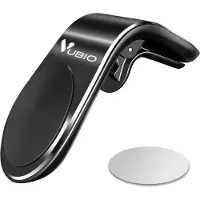 VUBIO - Telefoonhouder Auto - Zwart - Magnetisch - Metaal & Stevig - Ventilatorrooster - GSM Mobiel Houder - Autohouder - Universeel