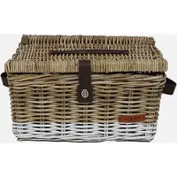 Wicked - Fietsmand - Picknickmand - Rotan - Naturel - met Witte rand