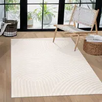 Paco Home Vloerkleed Woonkamer Laagpolig Eenkleurig Patroon Scandinavisch Geometrisch 80x150 cm