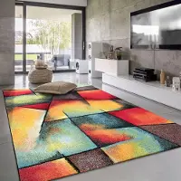 Paco Home Vloerkleed Woonkamer Laagpolig Modern Patroon Geometrisch 3D 60x110 cm