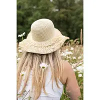 Juleeze Hoed Beige Papierstro