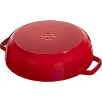 Staub Sauteerpan met 'Chistera drop structure' 28 cm - kers