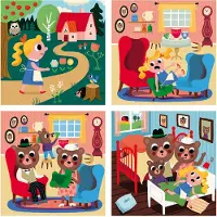Vilac Houten puzzel - - 4 in 1 - Ontwerp Ingela P. Arrhenius - 36 stukken - 2 jaar en ouder