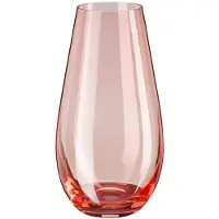 Merkloos Inge Christmas goods Bloemenvaas New York - transparant roze - glas - H24 cm - Vazen