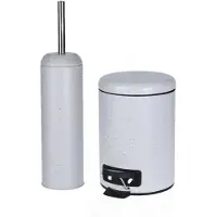 Merkloos Excellent Houseware - Badkamer set - Pedaalemmer en toiletborstel - Badkameraccessoireset