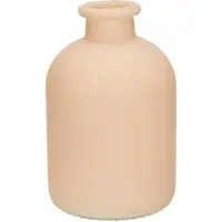 Merkloos Jodeco Bloemenvaas Avignon - Fles model - glas - mat taupe - H17 x D11 cm - Vazen