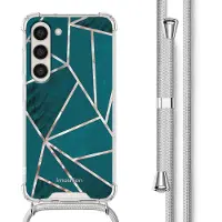 IMoshion Design hoesje met koord voor de Samsung Galaxy S23 Plus - Petrol Green Graphic