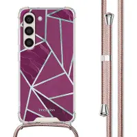 IMoshion Design hoesje met koord voor de Samsung Galaxy S23 - Bordeaux Graphic