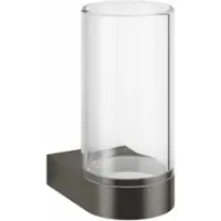 DECOR WALTHER Tandenborstelhouder Century WMG Wandmodel Kristal Mat Donker Metaal Transparant