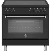 Bertazzoni MPL95I1ENNE fornuis 5-pits inductie fornuizen - kleur zwart zuinig energieklasse A - 90 cm breed inductiefornuis