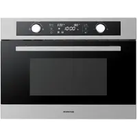 Inventum IMC6044RK - Inbouw combi-oven - Hetelucht - Magnetron - Grill - 44 liter - 45 cm hoog - Tot 230 graden - RVS/Zwart