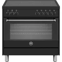 Bertazzoni MPL95I1ENNP fornuis 5-pits inductie fornuizen - kleur zwart zuinig energieklasse A - 90 cm breed inductiefornuis