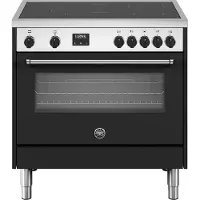 Bertazzoni MPL95I1ENEC fornuis 5-pits inductie fornuizen - kleur zwart zuinig energieklasse A - 90 cm breed inductiefornuis