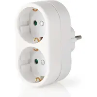 Nedis Verloopstekker | (Tweeweg, 16 A, Geaard, Wit)