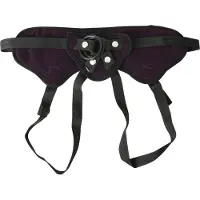 Sportsheets - Lush - Fluwelen strap-on harnas met O-ringen