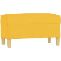 vidaXL Bankje 70x35x41 cm stof lichtgeel
