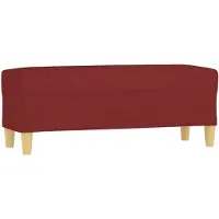vidaXL Bankje 100x35x41 cm stof wijnrood